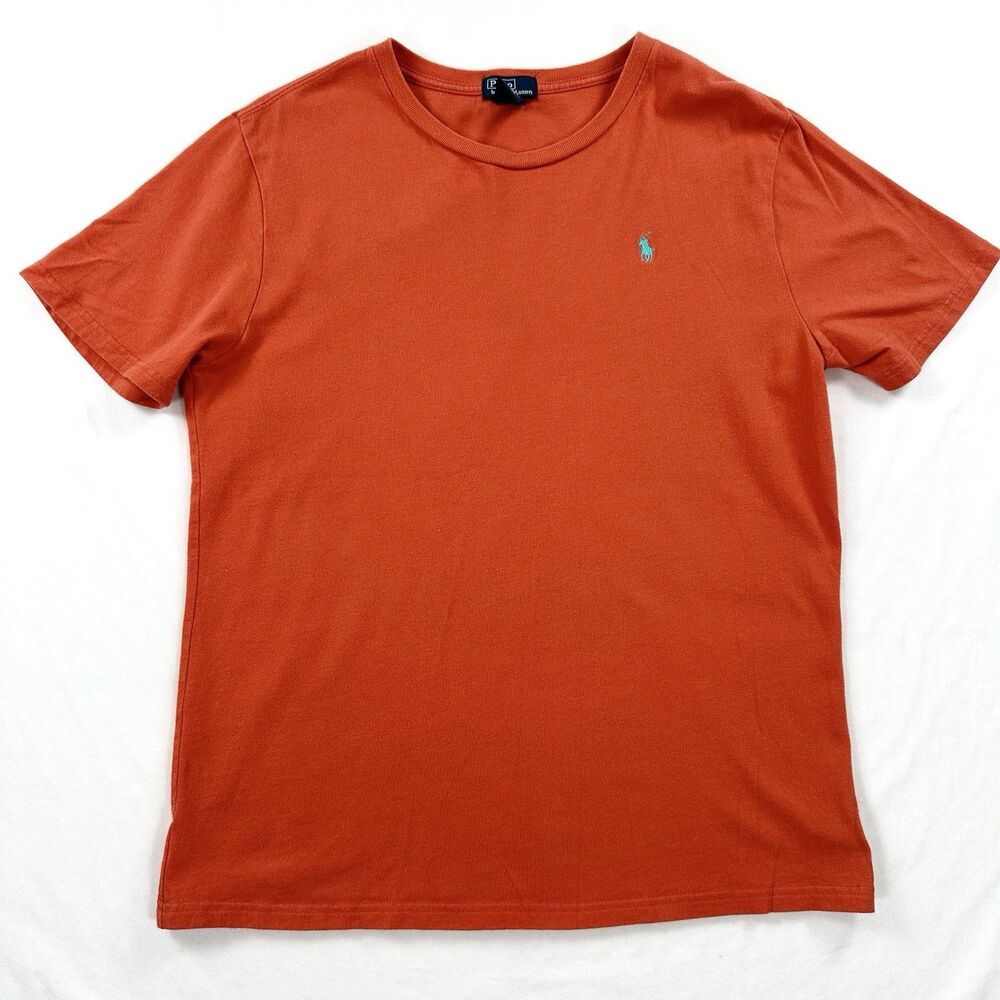 Polo Ralph Lauren T-Shirt Boys XL 18-20 Orange Cotton Crewneck Pony